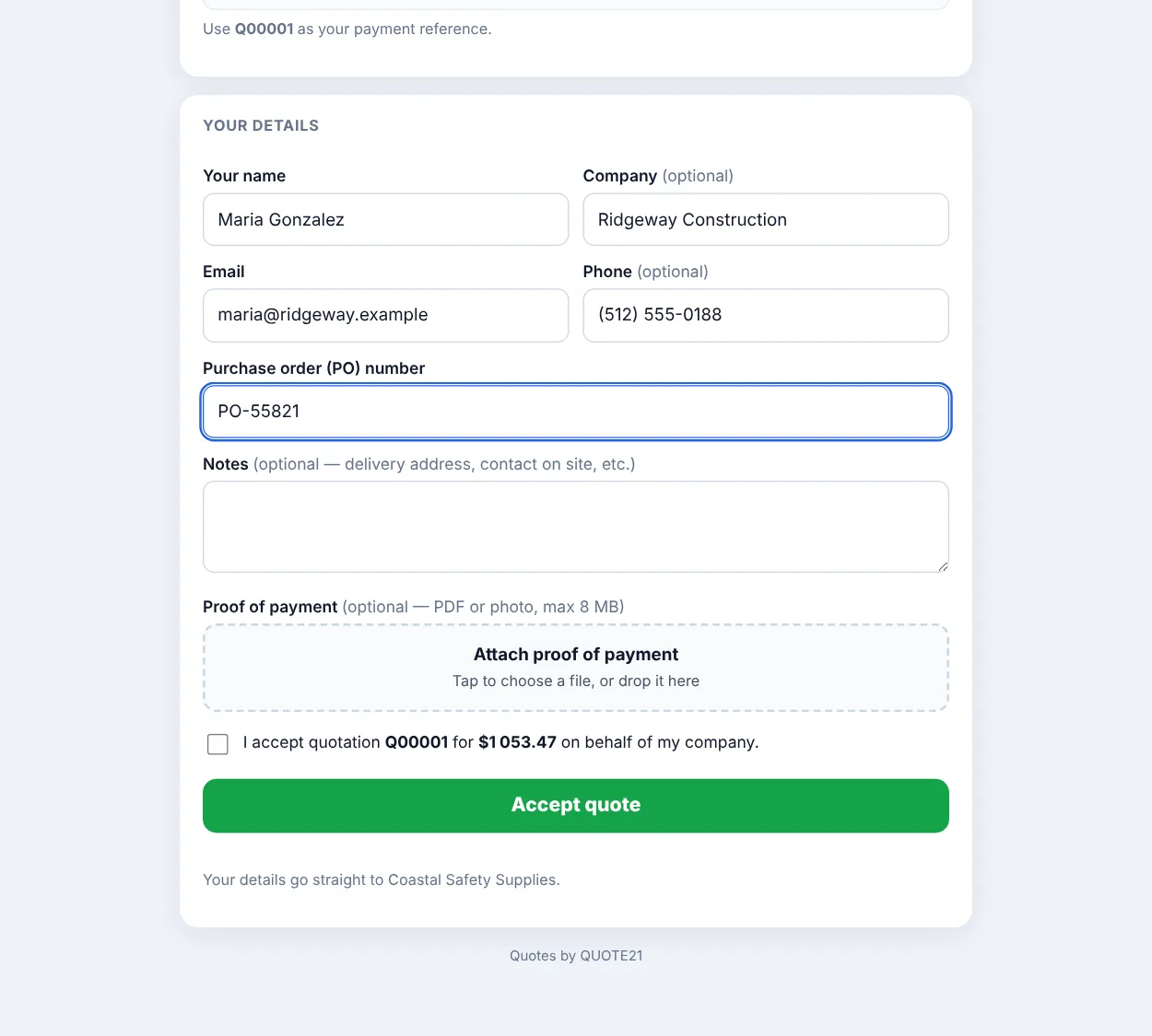 They accept online